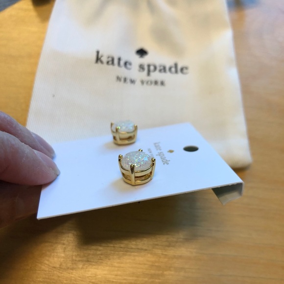 Kate Spade Opal Glitter Gumdrop Stud Earrings - Picture 3 of 5